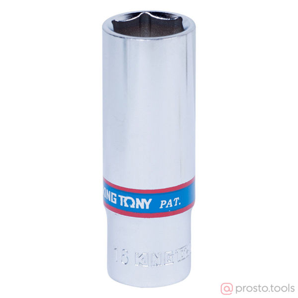 Изображение Головка торц. 3/8" 16мм 6-гран. глубокая (KING TONY)