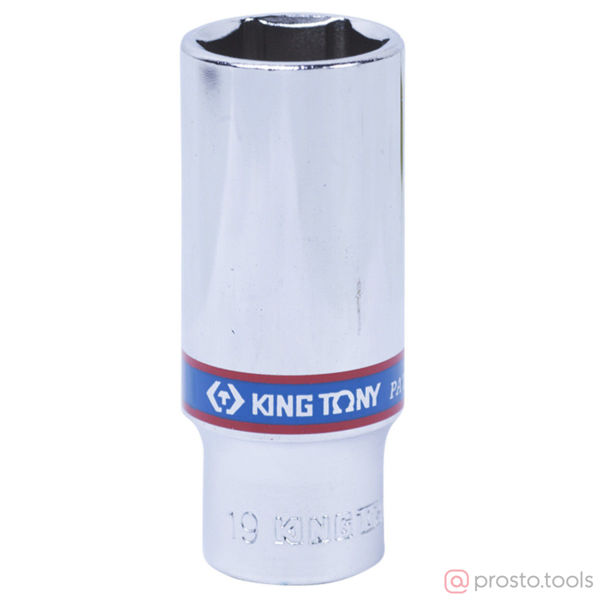 Изображение Головка торц. 3/8" 19мм 6-гран. глубокая (KING TONY)