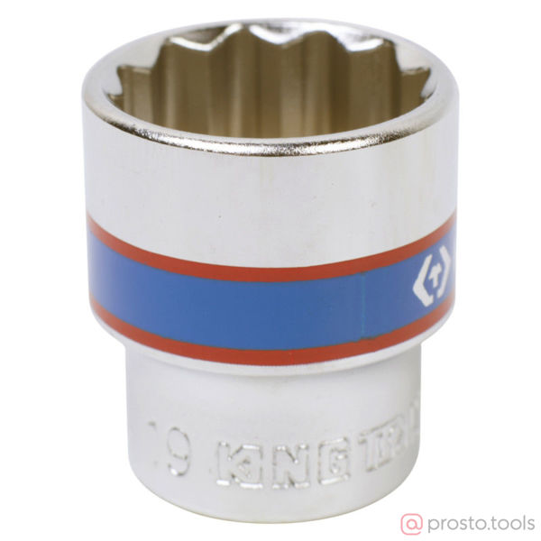 Изображение Головка торц. 3/8" 19мм 12-гран. (KING TONY)