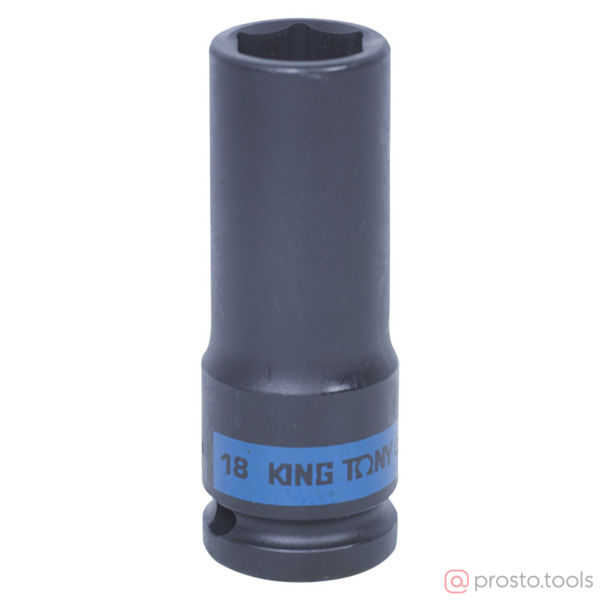 Изображение Головка ударная 1/2" 18мм 6-гран. глубокая (KING TONY)