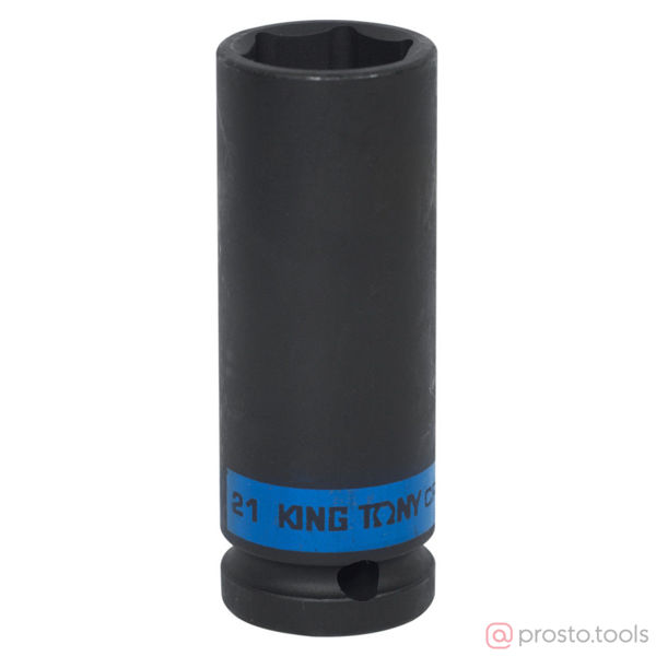 Изображение Головка ударная 1/2" 21мм 6-гран. глубокая (KING TONY)