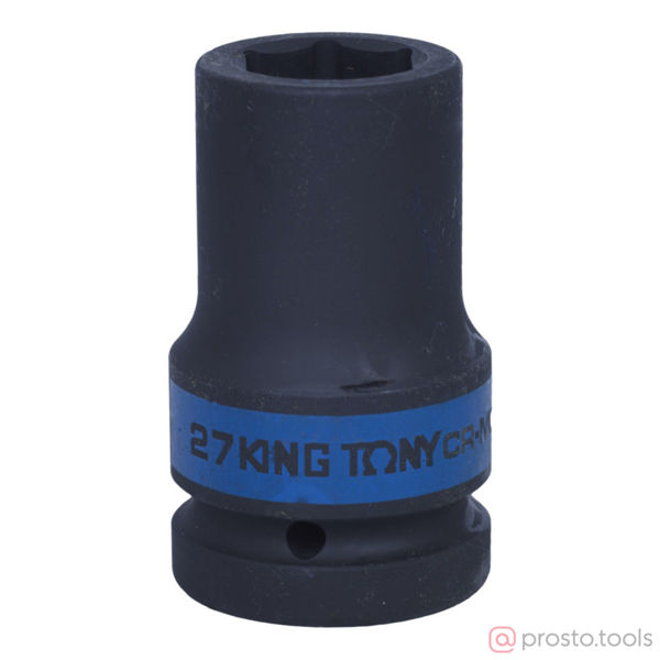 Изображение Головка ударная 1" 27мм 6-гран. глубокая (KING TONY)