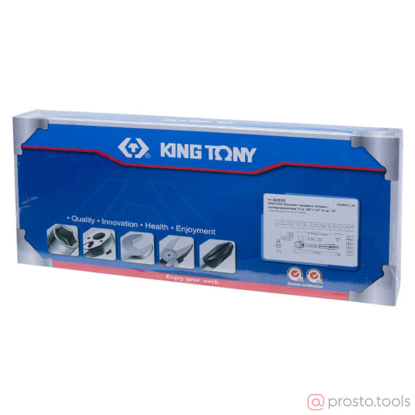 Изображение Набор головок 1/2" 3/8"-1-1/4" 12-гран. 24 предметов //KING TONY