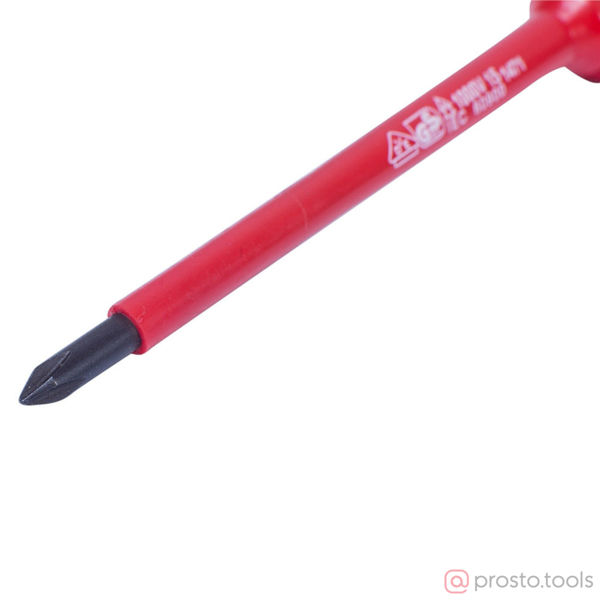 Изображение Отвертка крестовая 100мм PH1 (до 1000В) (KING TONY)