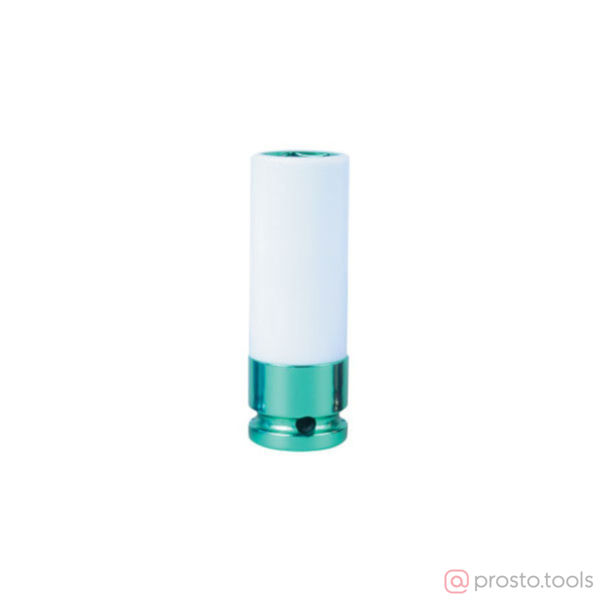 Изображение Головка ударная 1/2" 19мм 6-гран. глубокая тонкостенная, пластиковая защита (KING TONY)