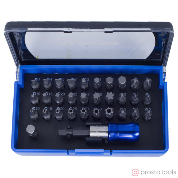 Изображение Набор вставок (бит) 1/4" TORX, HEX, PZ, PH, SLOT, 32пр. //KING TONY