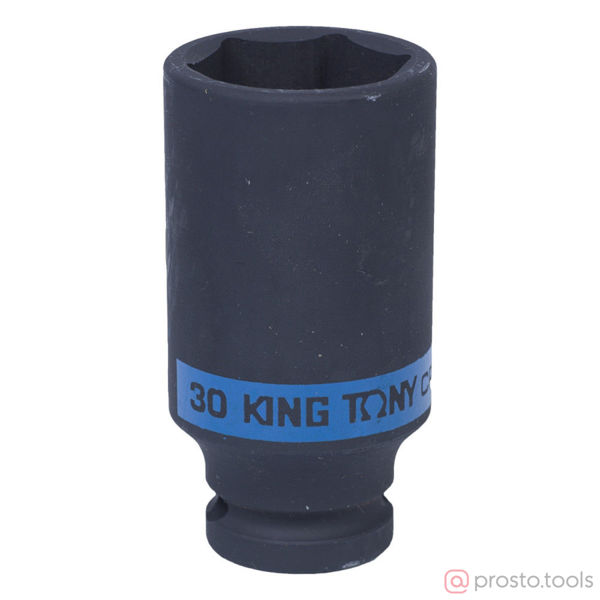 Изображение Головка ударная 1/2" 30мм 6-гран. глубокая (KING TONY)