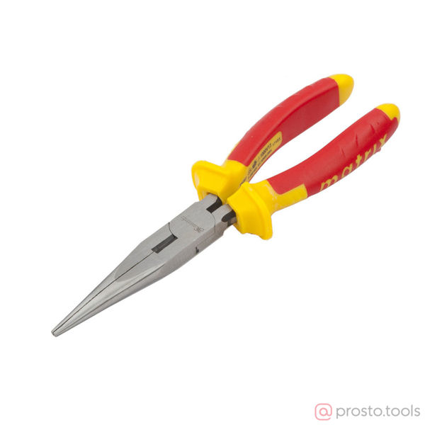 Изображение Длинногубцы 200 мм прямые Insulated двухкомпонентные рукоятки Matrix Professional