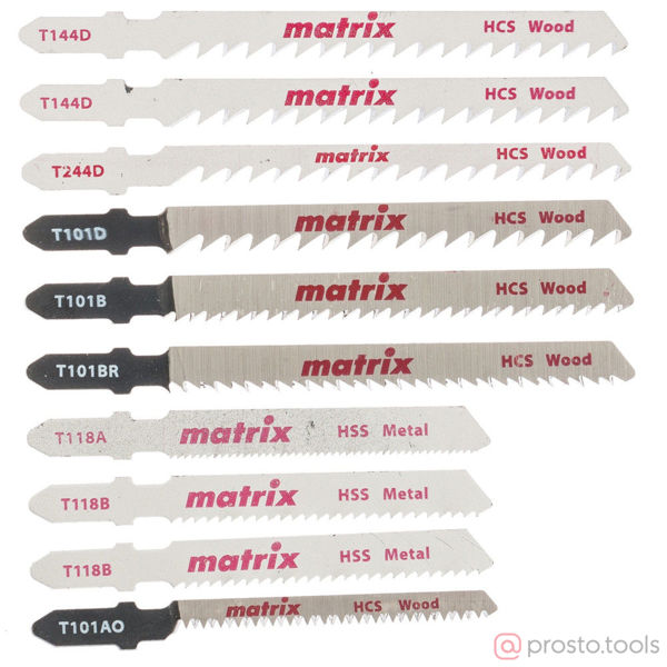 Изображение Набор пилок для э/лобзика универсальный, 10 шт, T-SET1001 Matrix