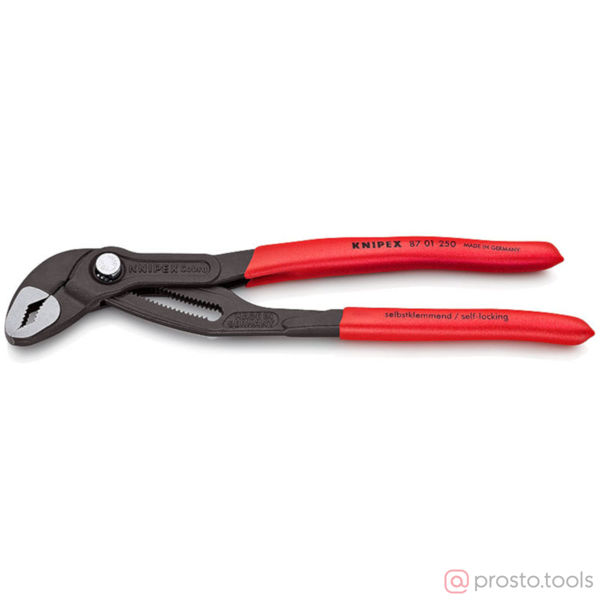 Изображение Клещи переставные 250мм Cobra фосфатированные, серого цвета //KNIPEX