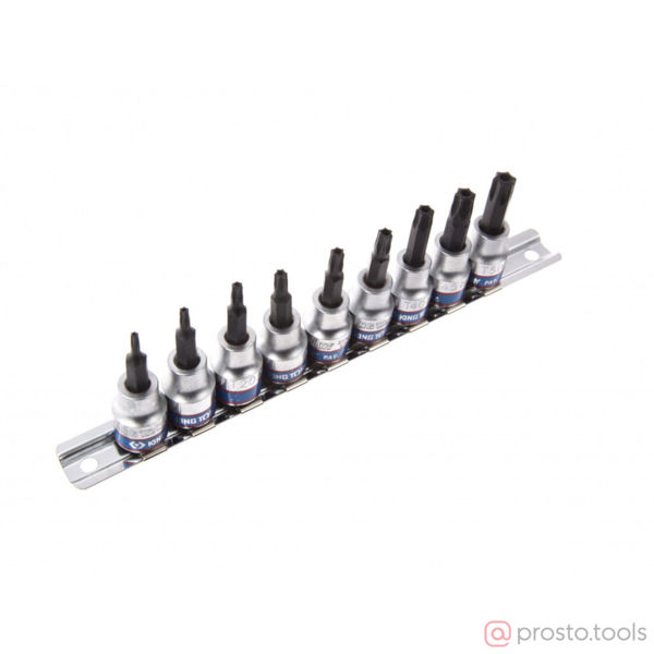 Изображение Набор головок со вставкой 3/8" TORX Т10-Т50 мм 9 предметов //KING TONY