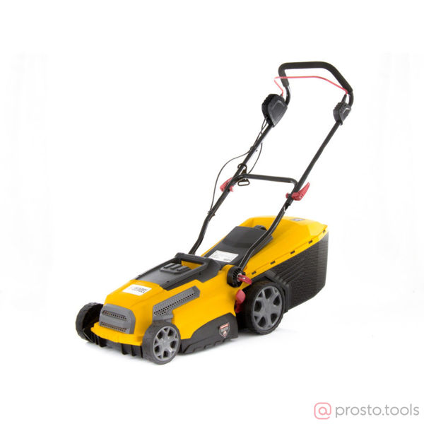 Изображение Газонокосилка эл. GC-1500, 1500 Вт, шир. 36 см, 6 уров., пласт. травосб. 40 л.// Denzel