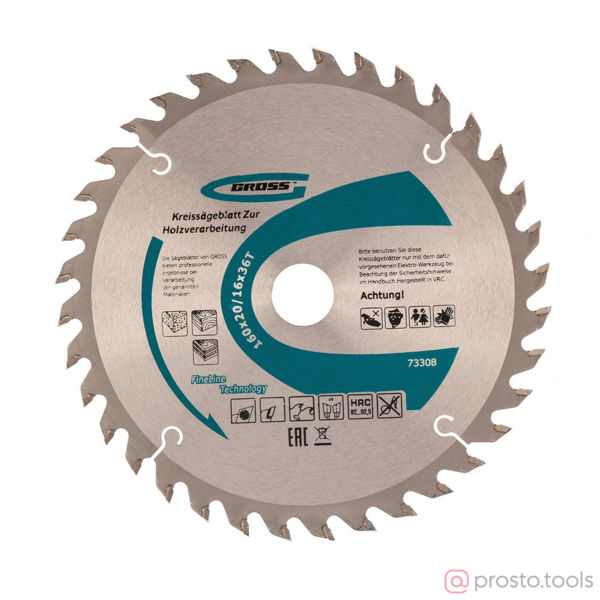 Изображение Диск пильный 160х20/16 z36 //GROSS