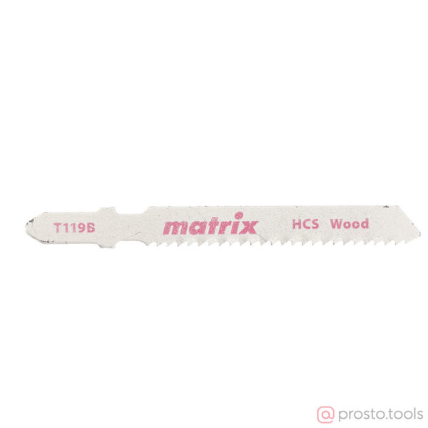Изображение Пилка для э/лобзика T119B по дереву, 3 шт. 50 x 2 мм, HCS// Matrix