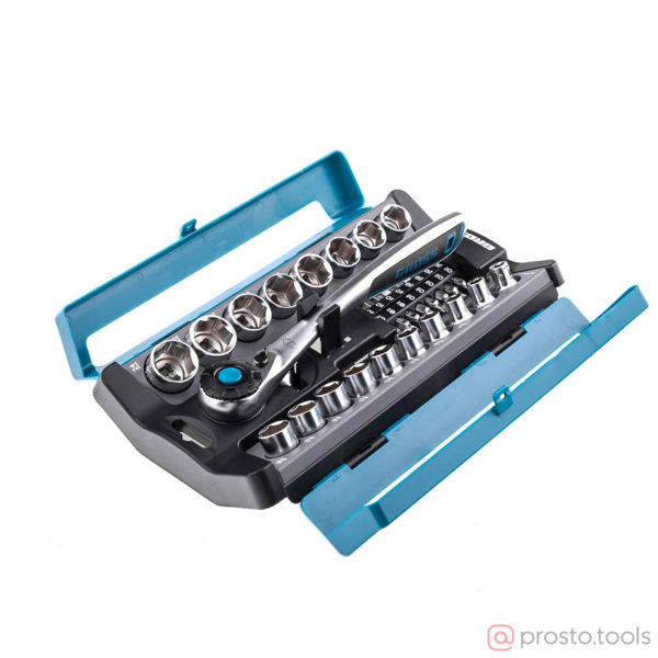 Изображение Набор головок 1/2" 8-24 мм трещотка 120 зубьев 36 предметов CrV //GROSS