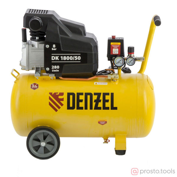 Изображение Компрессор DK1800/50,Х-PRO 1,8 кВт, 280л/мин, 50л //DENZEL