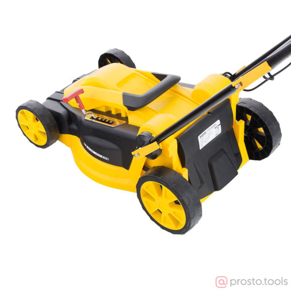 Изображение Газонокосилка эл. GM-1800, 1800 Вт, шир. 38 см, 6 уров., травосб. 40 л.// Denzel