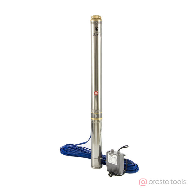 Изображение Скважинный насос DWC-4-140, центробежный, диаметр 4", 2200 Вт, 6000 л/ч, напор 140 м// Denzel
