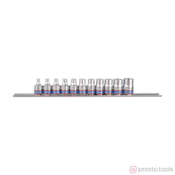 Изображение Набор головок со вставкой 3/8" Е4-Е18 TORX Е-стандарт 11 предметов //KING TONY