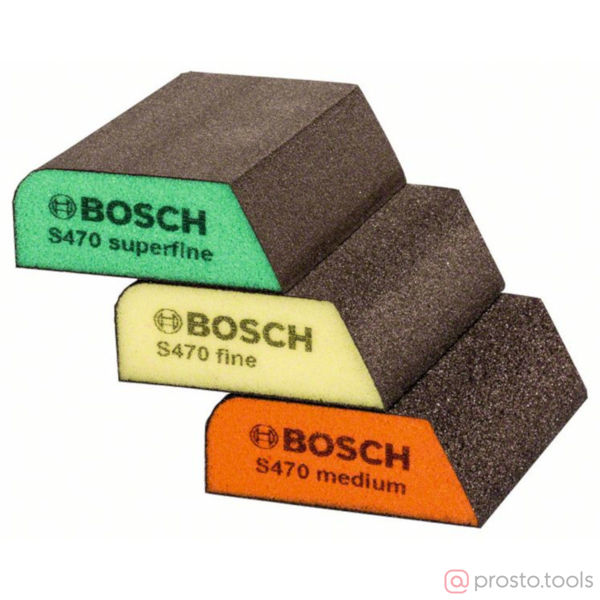 Изображение Набор губок шлифовальных 69x97x26мм M/F/SF, Best for Profile //BOSCH