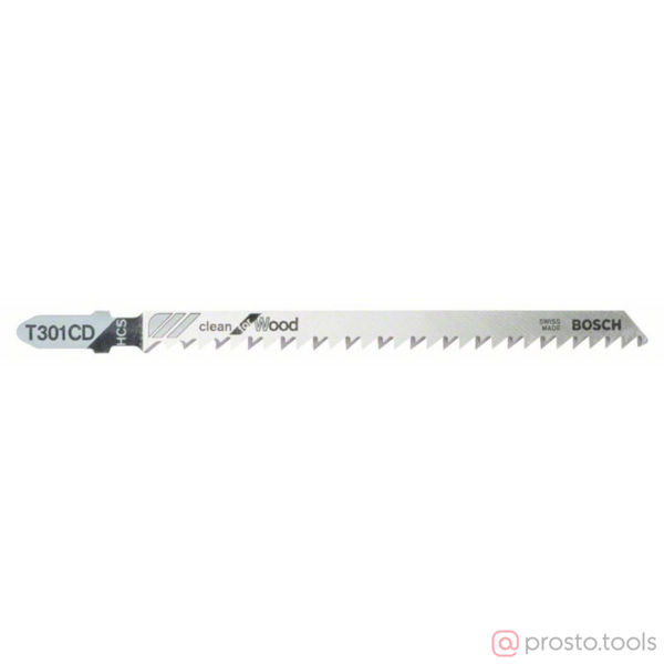 Изображение Пилка для э/лобзика T301CD 5шт. Clean for Wood, HCS