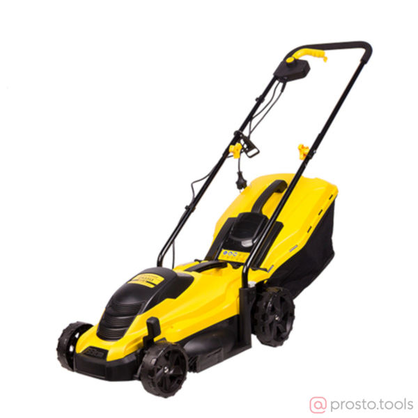 Изображение Газонокосилка эл. CHAMPION EM3313 (1300Вт пласт.+ткань травосб. 35л ширина 330мм 25-65мм, 8,8кг)