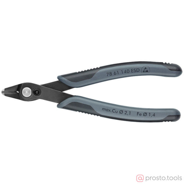 Изображение Кусачки боковые 140 мм XL ESD вороненые //KNIPEX