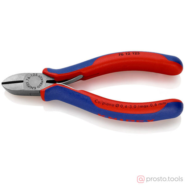 Изображение Кусачки боковые 125 мм фосфатированные, черного цвета //KNIPEX