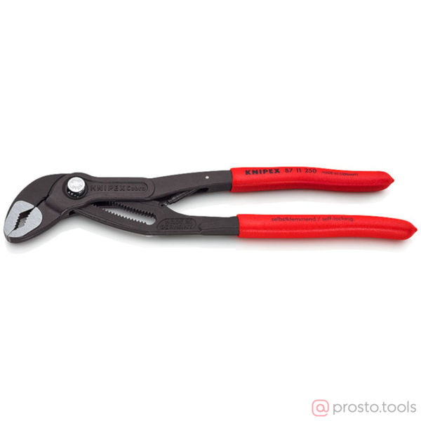 Изображение Клещи переставные 250мм Cobra...matic фосфатированные, серого цвета //KNIPEX