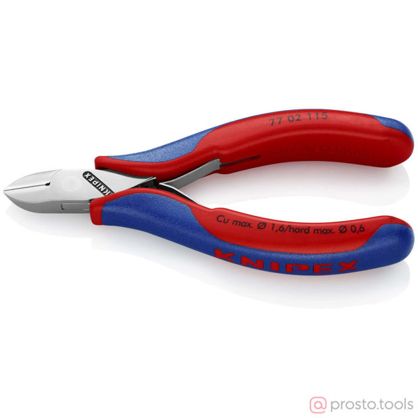 Изображение Кусачки боковые 115 мм для электроники //KNIPEX