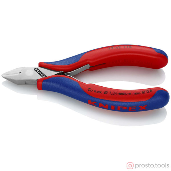 Изображение Кусачки боковые 115 мм для электроники //KNIPEX