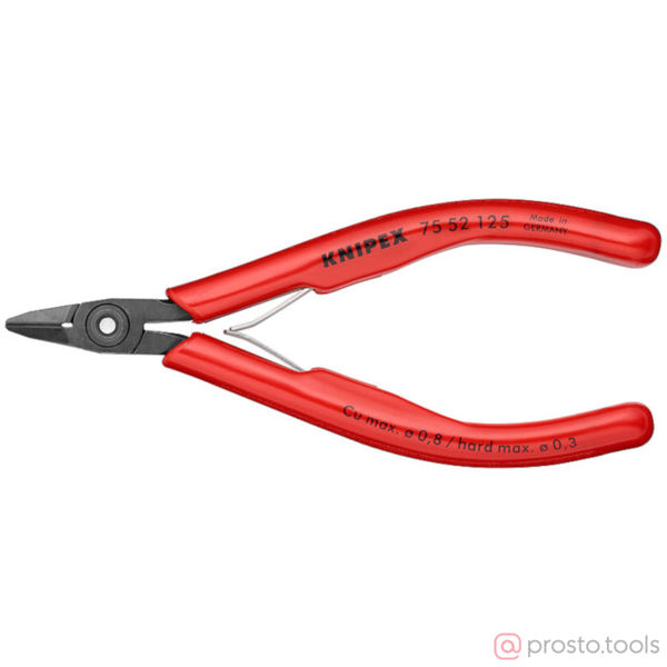 Изображение Кусачки боковые 125 мм для электроники вороненые //KNIPEX