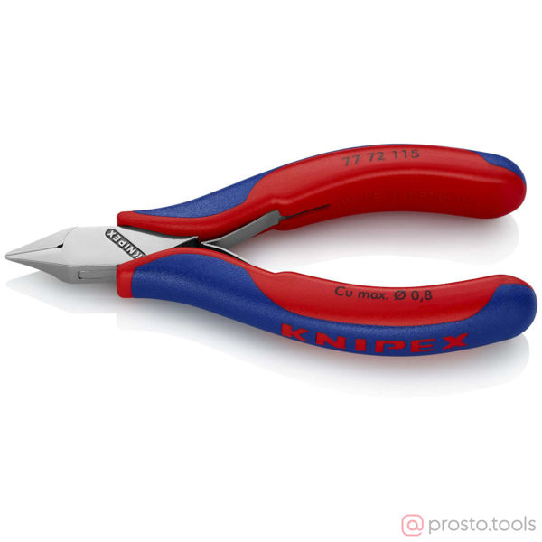Изображение Кусачки боковые 115 мм для электроники //KNIPEX