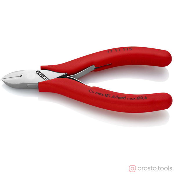 Изображение Кусачки боковые 115 мм для электроники //KNIPEX