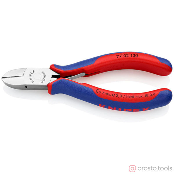 Изображение Кусачки боковые 130 мм для электроники //KNIPEX
