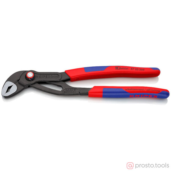 Изображение Клещи переставные 250мм Cobra QuickSet фосфатированные, серого цвета //KNIPEX