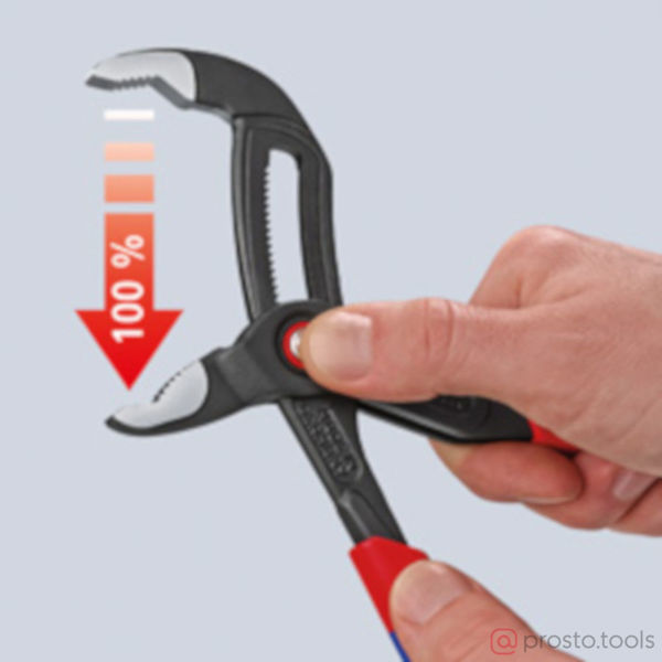Изображение Клещи переставные 250мм Cobra QuickSet фосфатированные, серого цвета //KNIPEX