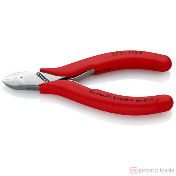 Изображение Кусачки боковые 115 мм для электроники //KNIPEX