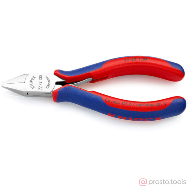 Изображение Кусачки боковые 130 мм для электроники //KNIPEX