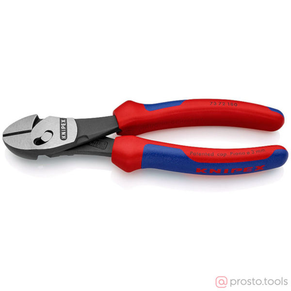 Изображение Кусачки боковые 180 мм TwinForce фосфатированные, черного цвета //KNIPEX
