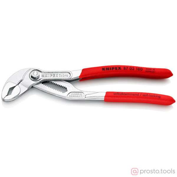 Изображение Клещи переставные 180мм Cobra хромированные //KNIPEX