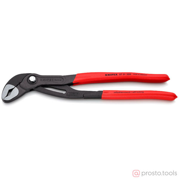 Изображение Клещи переставные 300мм Cobra фосфатированные, серого цвета //KNIPEX