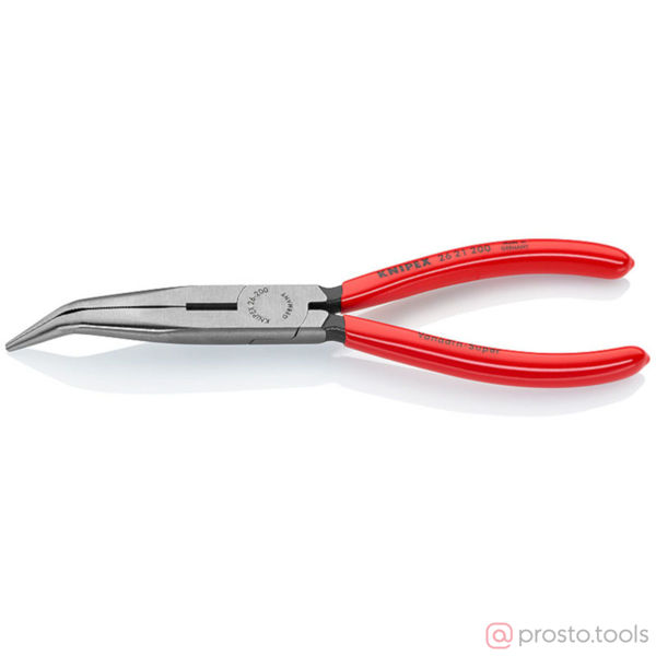 Изображение Длинногубцы 200 мм изогнутые с режущими кромками //KNIPEX