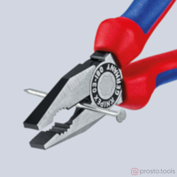 Изображение Плоскогубцы 180 мм комбинированные хромированные //KNIPEX