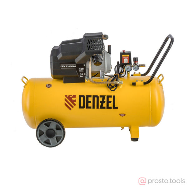 Изображение Компрессор DKV2200/100,Х-PRO 2.2 кВт, 400 л/мин, 100л //DENZEL