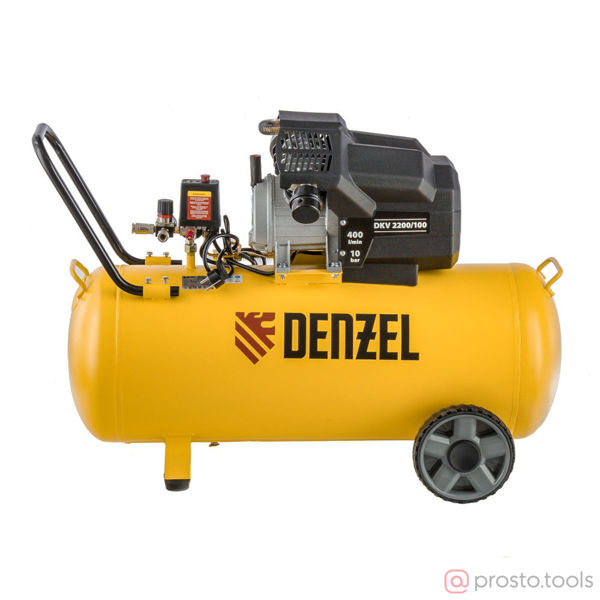 Изображение Компрессор DKV2200/100,Х-PRO 2.2 кВт, 400 л/мин, 100л //DENZEL