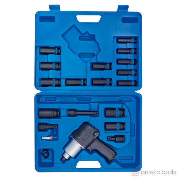 Изображение Гайковерт пневматический ударный 1/2" 678Нм с комп. головок 23 пр. (Не поставляется) //KING TONY