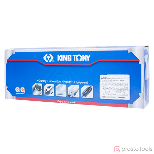 Изображение Набор головок 3/4" 22-50 мм 1"-2" 12-гран. 26 предметов //KING TONY