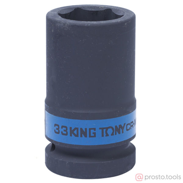 Изображение Головка ударная 1" 33мм 6-гран. глубокая (KING TONY)