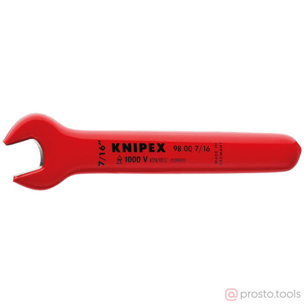 Изображение Ключ рожковый односторонний 7/16" до 1000В //KNIPEX